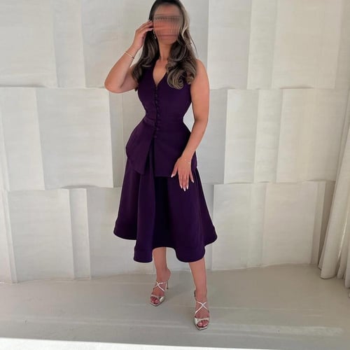 فستان موف انيق