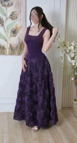 فستان سهرا مطرز راقي