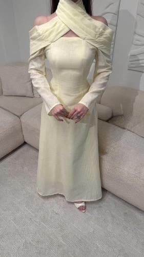 فستان ليموني انيق