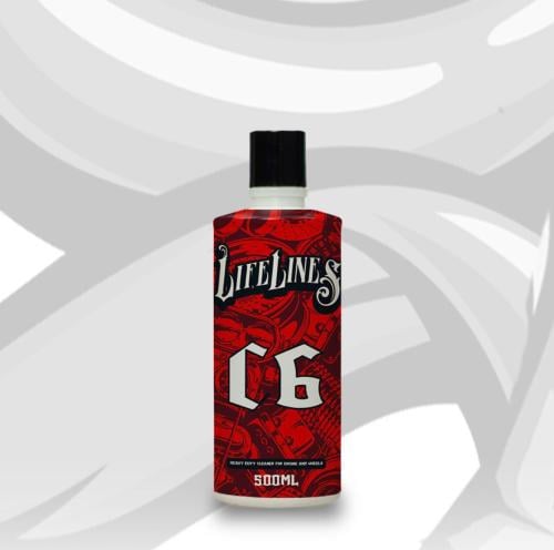 c6 منظف كفرات و جنوط و مكينة 500ml لايف لاينز