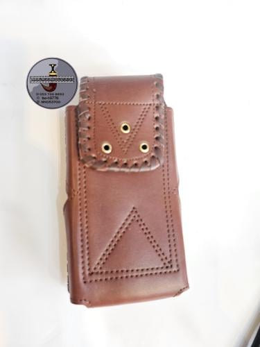 خبا جوال جلد بُني محسك