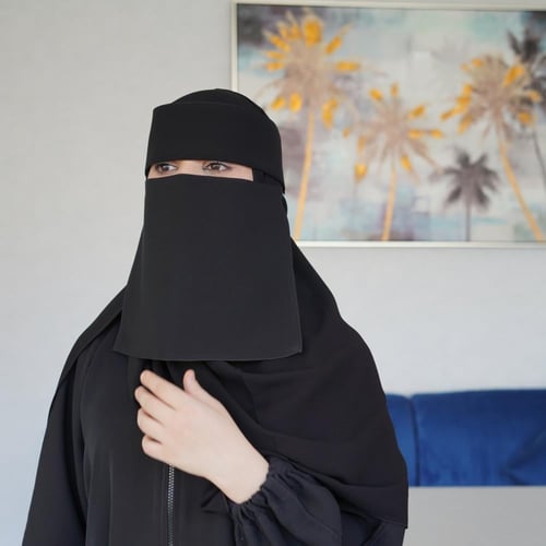 خمار + طرحه ربط + نقاب حرير ابو رده ربط