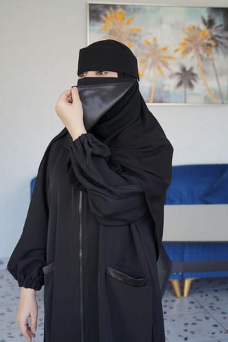 خمار إسلامي + نقاب حرير أبو رده إسلامي ربط مجاناً