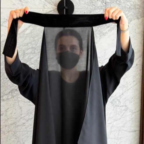 نقابين مبطن مشبك + طرحتين بندانه + طرحتين ربط