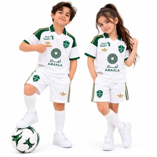 طقم الأهلي السعودي أطفال ولادي تيشيرت وشورت2027