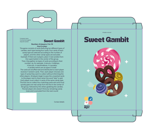 Sweet Gambit Game / 50 cards