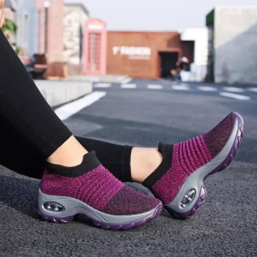 Ladies Sneakers Casual Shoes Mesh Round Shap Air C...
