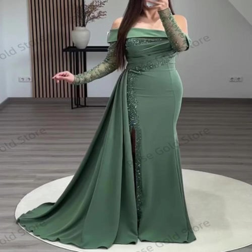 rple Crepe Robe De Soirée Formal Party Gown