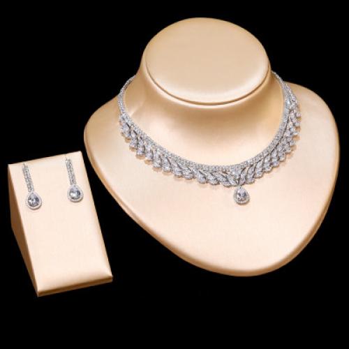 ASNORA المألوف بسيط 2 قطعة مجموعة المرأة زركون مجو...