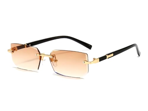 نظارات شمسية مستقيمة بدون إطار للرجال والنساء ، ظل...