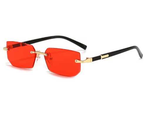 نظارات شمسية مستقيمة بدون إطار للرجال والنساء ، ظل...