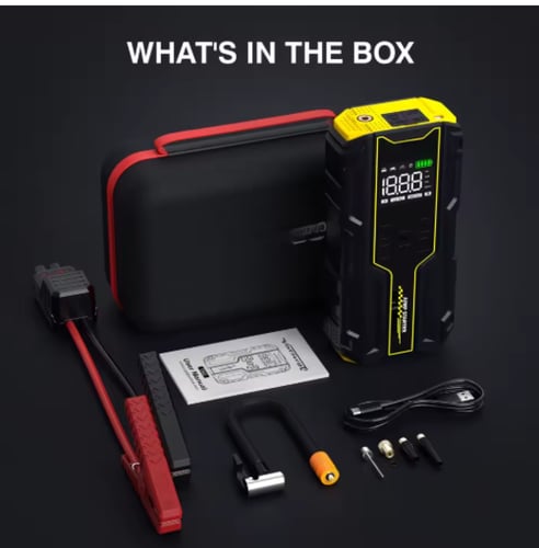 جهاز تشغيل السيارات VoltSurge مع ضاغط الهواء هو بط...