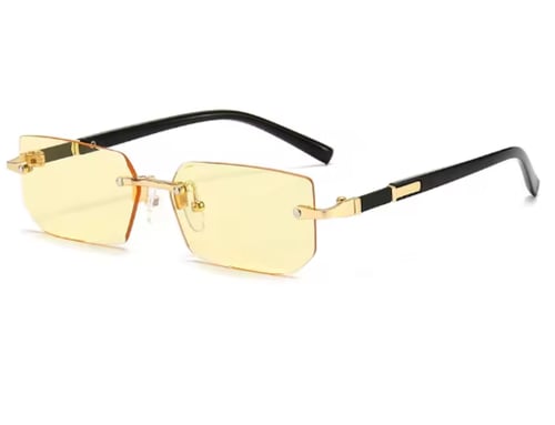 نظارات شمسية مستقيمة بدون إطار للرجال والنساء ، ظل...