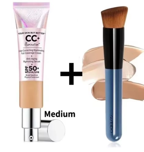 كريم أساس للمكياج لجلدك ولكن أفضل لون إضاءة CC لتص...