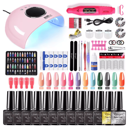 مجموعة أدوات جل الأظافر Limegirl، مصباح أظافر 54 و...