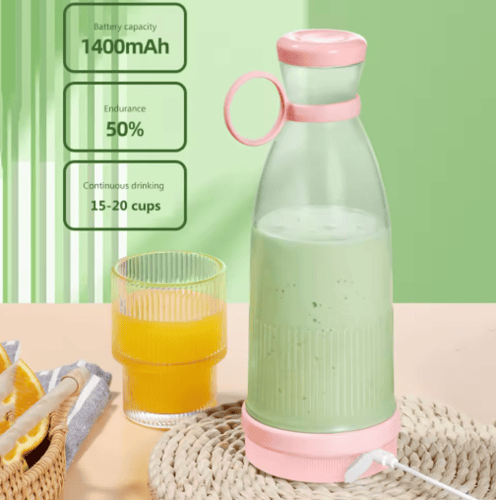 عصارة صغيرة محمولة قابلة لإعادة الشحن عبر USB بسعة...