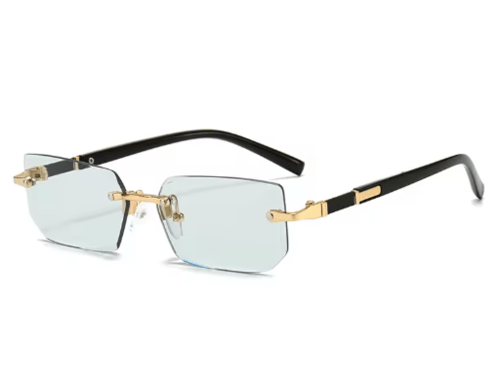 نظارات شمسية مستقيمة بدون إطار للرجال والنساء ، ظل...