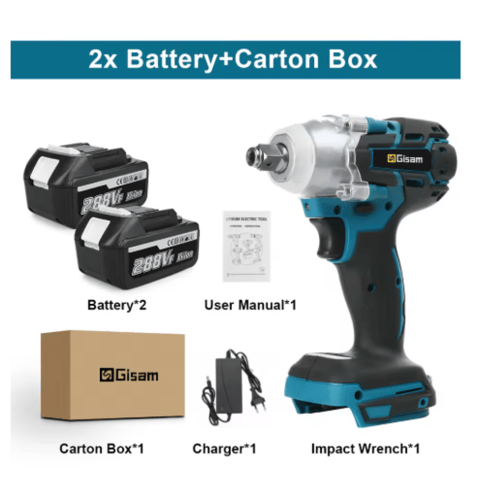 Gasam 520N.M مفتاح ربط كهربائي بدون فرشاة مفتاح كه...