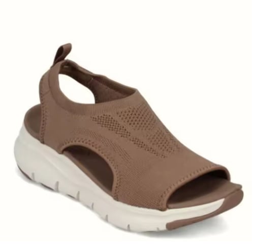 صنادل نسائية شبكية بقاعدة سمكة من Oulylan، إسفين ب...