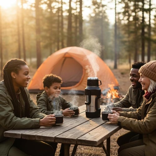 DENX Thermos Bottle 2L Stainless Steel, Large Capa...