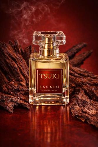 TSUKI Extrait de Parfum, Oud Leather Saffron Amber, Spicy Woody Fragrance with Pink Pepper (50ml, TSUKI)