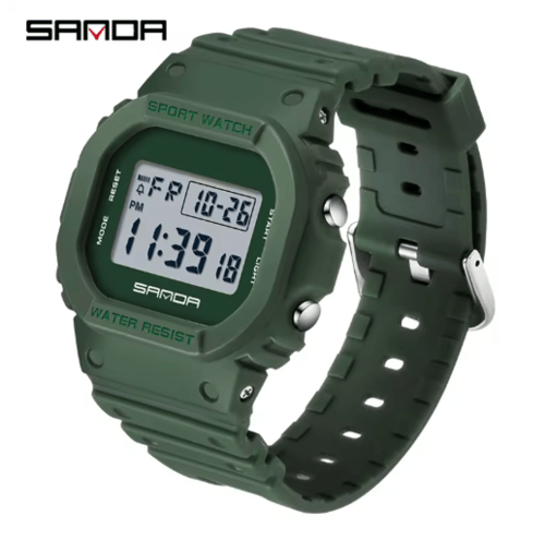 ساعة ساندا الإلكترونية للرجال ، رياضية ، مقاومة لل...