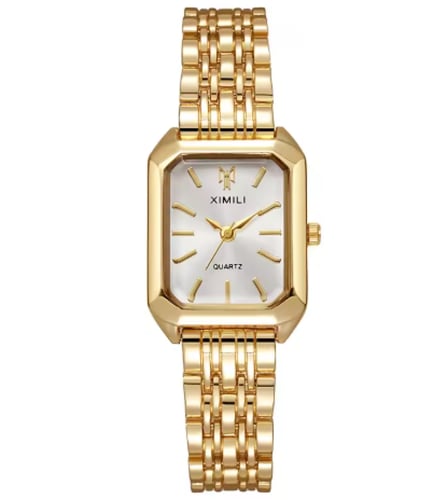 ساعة كوارتز نسائية مستطيلة، ساعة غير رسمية وعصرية...