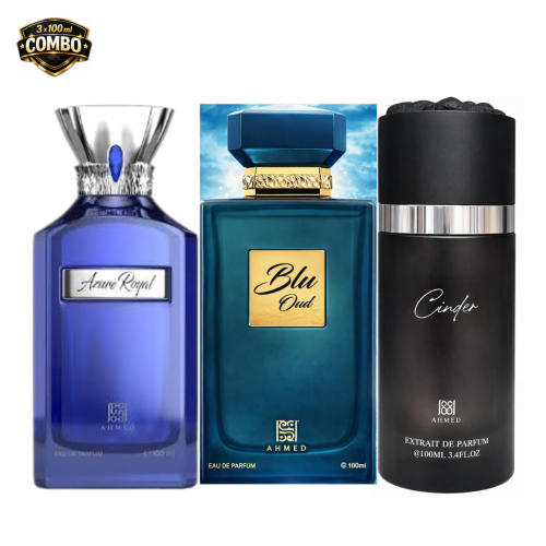 أحمد المغربي – طقم 3 عطور أزور رويال • بلو عود • س...