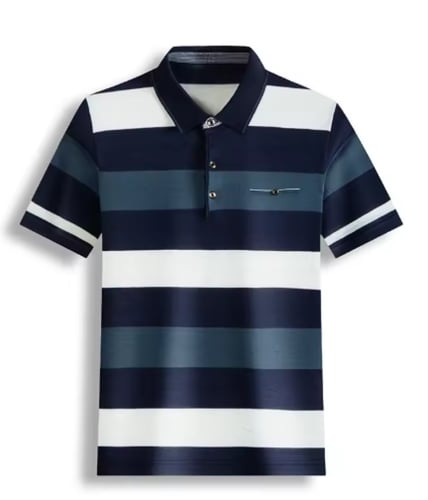 قميص بولو محبوك كاجوال جديد للرجال بأكمام قصيرة، ق...