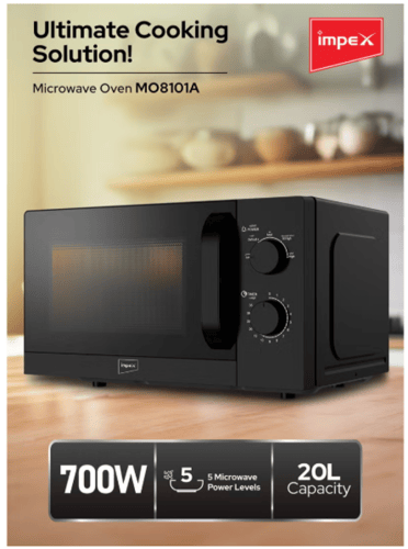 Impex 20 Liters Microwave Oven Compact Countertop...