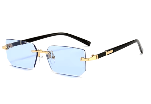 نظارات شمسية مستقيمة بدون إطار للرجال والنساء ، ظل...