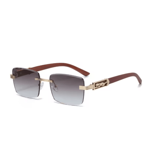 رائع ليوبارد رئيس خفيفة النظارات الشمسية فرملس خمر...