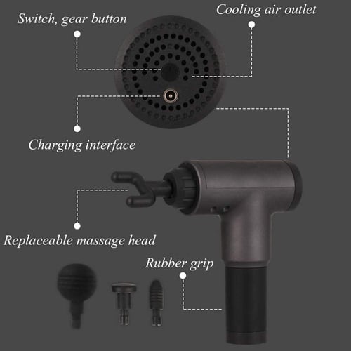 Black Fascial Guns Kh-320 Muscle Massagers Fitness...