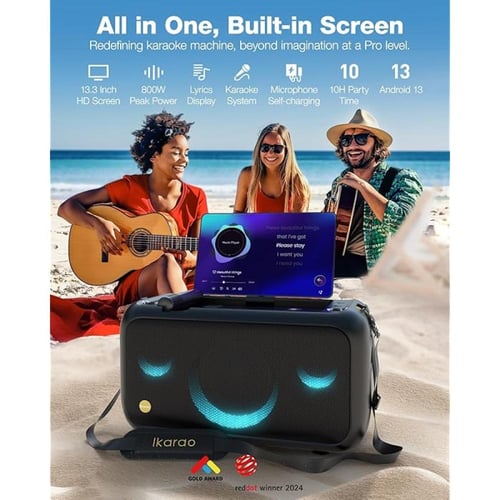 آلة الكاريوكي Ikarao لل يمكن توصيلها بالتلفاز.
