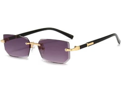 نظارات شمسية مستقيمة بدون إطار للرجال والنساء ، ظل...