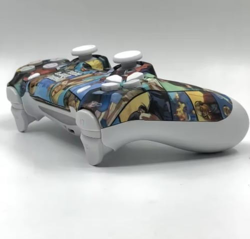 وحدة تحكم ألعاب لاسلكية لجهاز PS4، اهتزاز بلوتوث ل...