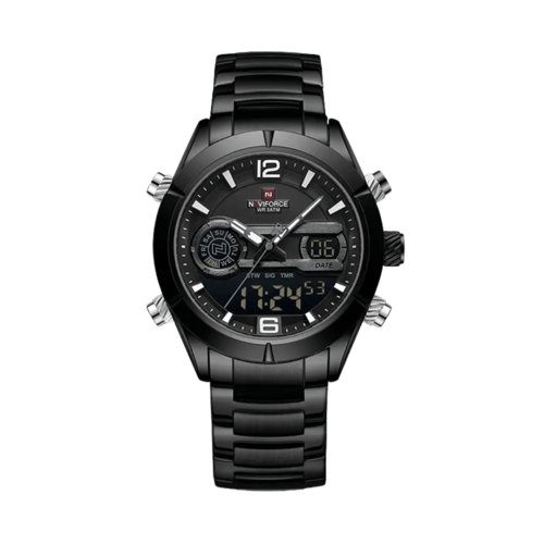 ساعة رياضية نافيفورس بعرض مزدوج ووظائف متعددة