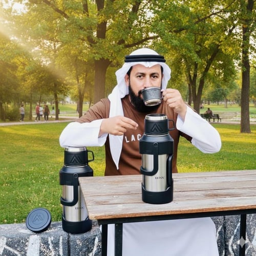 DENX Thermos Bottle 2L Stainless Steel, Large Capa...