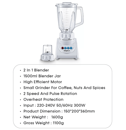 Impex Electric Blender 2 in 1 BL3501