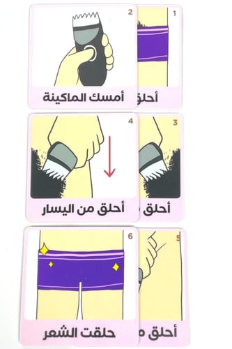 جداول بصريه مصوره(مجموعة الحلاقة الحساسه للفتيات)...