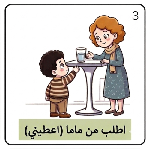بطاقاتpdf بصرية مصورة تساعد الطفل على تعلم خطوات ط...