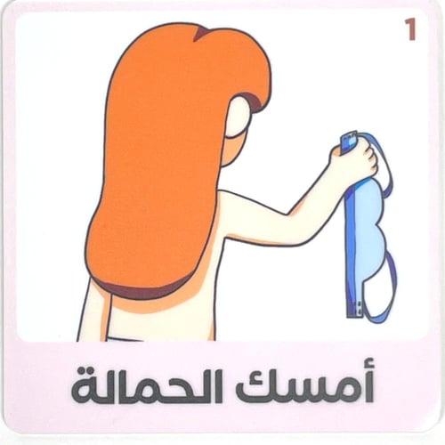 جداول بصريه مصوره(لبس حمالة الصدر) مطبوعه باللغة ا...