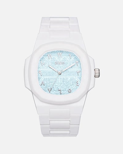 فايبر نقش عربي ابيض سماوي