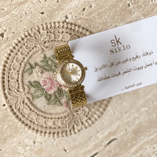 الساعة الاستيل النسائية ذات التفاصيل المميزة لإطلا...