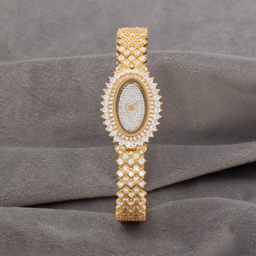 ساعة نسائية سهرات فصوص زركون ساحره