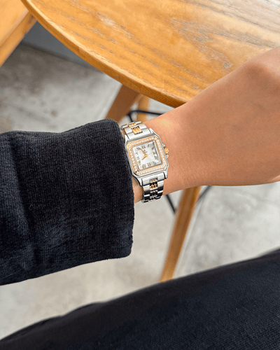 ساعه استيل انيقه مكس ذهبي