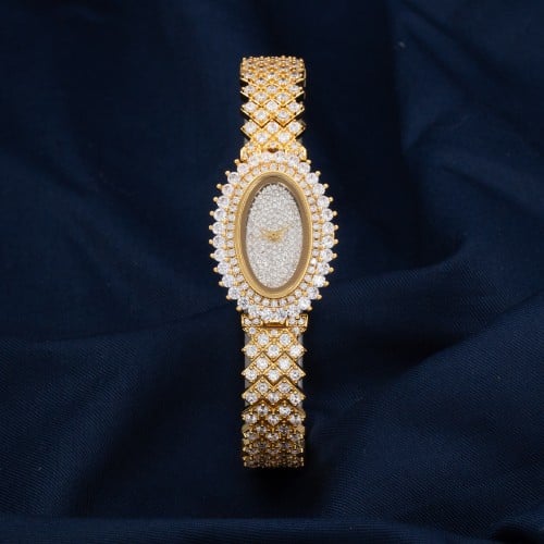 ساعة نسائية سهرات فصوص زركون ساحره