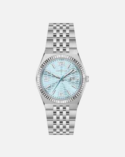 ساعة تكمل حضورك باللون الفضي ميناء تيفاني