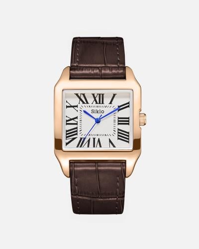 كلاسيك جلد نحاسي بني