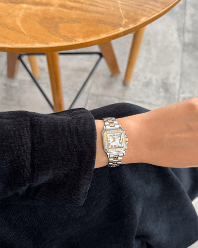 ساعه استيل انيقه مكس ذهبي